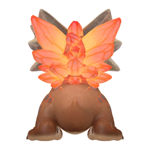 Pebbling, back view